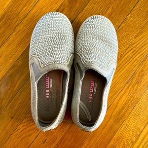 Girls slip on sketchers with matching mommy pair